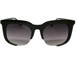 Classic Vintage Retro Style SUNGLASSES Square Black Frame - Gradient Lens 1678