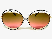 Oversized Exaggerated Vintage Retro Style SUNGLASSES Large Gold Frame A253