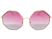 Oversized Exaggerated Vintage Retro Style SUNGLASSES Large Rose Gold Octagon Frame 4150