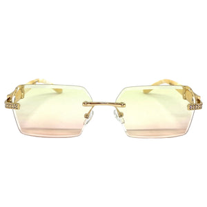 Men's Classy Elegant Luxury Designer Hip Hop Style SUNGLASSES Gold & Marble Frame E0883