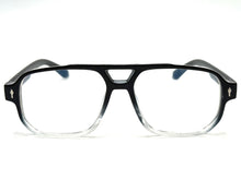 Classic Vintage Retro Style Clear Lens Blue Light Block Computer EYEGLASSES Black Frame 55013