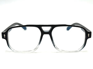 Classic Vintage Retro Style Clear Lens Blue Light Block Computer EYEGLASSES Black Frame 55013