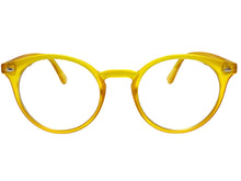 Classic Vintage Retro Style Clear Lens EYEGLASSES Round Yellow Frame 1728