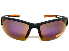 Sporty Wrap Around Cycling Fishing Biker SUNGLASSES Sleek Black Frame - Purple Lens 2754