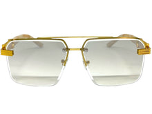 Men's Classy Elegant Luxury Designer Hip Hop Style SUNGLASSES Gold & Marble Frame 7537
