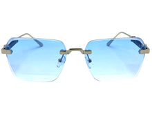 Classy Elegant Luxury Modern Style SUNGLASSES Rimless Silver Frame 5331