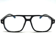 Classic Vintage Retro Style Clear Lens Blue Light Block Computer EYEGLASSES Black Frame 55013
