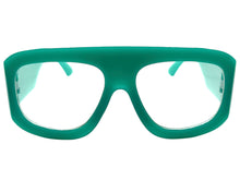 Oversized Exaggerated Vintage Retro Style Clear Lens EYEGLASSES Large Super Thick Turquoise Frame 1386