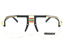 Men's Classic Vintage Retro Hip Hop Style Clear Lens EYEGLASSES Black & Gold Frame 2719