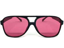 Classic Vintage Retro Aviator Style SUNGLASSES Large Black Frame 80837