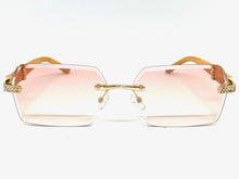 Men's Classy Elegant Luxury Designer Hip Hop Style SUNGLASSES Gold & Wooden Frame E0883