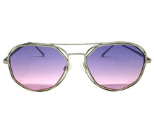 Oversized Exaggerated Vintage Retro Style SUNGLASSES Large Silver Frame 4201