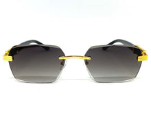 Men's Classy Elegant Luxury Retro Hip Hop Style SUNGLASSES Gold Rimless Frame 7522