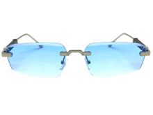 Classy Elegant Luxury Modern Style SUNGLASSES Rimless Silver Frame 5335
