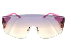 Oversized Futuristic Modern Retro Shield Style SUNGLASSES Large Flat Purple Lens 10858