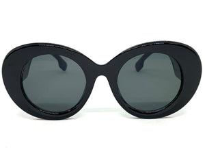 Exaggerated Vintage Retro Style SUNGLASSES Thick Round Black Frame 1279