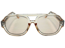 Classic Vintage Retro Style SUNGLASSES Large Thick Champagne Acetate Frame C005