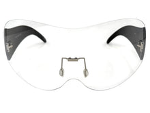 Oversized Exaggerated Modern Retro Shield Style SUNGLASSES X-Large Frame - Clear Lens 4679
