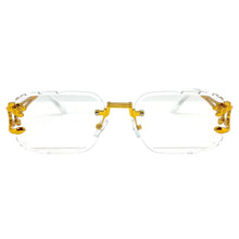 Classy Elegant Luxury Modern Designer Style Clear Lens EYEGLASSES Gold Rimless Frame 5294