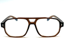 Classic Vintage Retro Style Clear Lens Blue Light Block Computer EYEGLASSES Brown Frame 55013