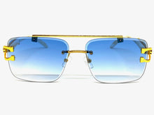 Men's Classy Elegant Luxury Retro Hip Hop Style SUNGLASSES Gold & Marble Frame E0932