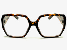 Oversized Classic Vintage Retro Style Clear Lens EYEGLASSES Large Square Tortoise Frame 80843