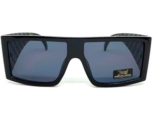 Oversized Biker Gangster Hardcore LOCS SUNGLASSES Black Frame White Bandana 91160