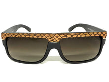 Classic Vintage Retro Hip Hop Rapper Pimp Style SUNGLASSES Thick Black Snakeskin Frame 1221