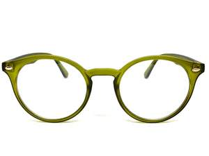 Classic Vintage Retro Style Clear Lens EYEGLASSES Round Green Frame 1728