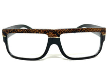 Classic Vintage Retro Hip Hop Rapper Style Clear Lens EYEGLASSES Thick Black Snakeskin Frame 1221