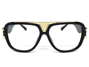 Oversized Classic Retro Hip Hop Style Thick Black Lensless Eye Glasses- Frame Only NO Lens 3014