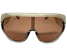Oversized Exaggerated Modern Rerto Shield Style SUNGLASSES Large Gray Frame 68246
