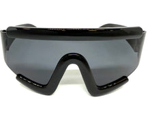 Oversized Exaggerated Modern Rerto Shield Style SUNGLASSES Large Black Frame 63290
