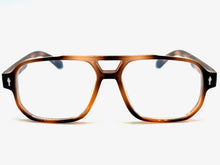 Classic Vintage Retro Style Clear Lens Blue Light Block Computer EYEGLASSES Brown Frame 55013