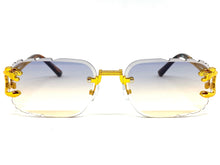 Classy Elegant Luxury Modern Designer Style SUNGLASSES Gold Rimless Frame 5294