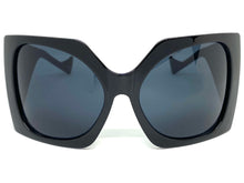 Oversized Exaggerated Vintage Retro Style SUNGLASSES Huge Thick Black Frame 80571