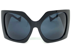 Oversized Exaggerated Vintage Retro Style SUNGLASSES Huge Thick Black Frame 80571