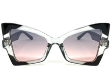 Oversized Exaggerated Funky Vintage Retro Style SUNGLASSES Large Gray Frame E2125