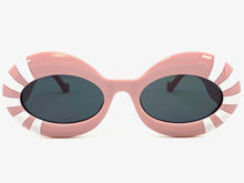 Exaggerated Vintage Retro Style SUNGLASSES Thick Oval Pink Frame 80591