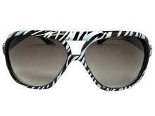 Oversized Exaggerated Vintage Retro Style SUNGLASSES Large Zebra - Tiger Print Frame 1166