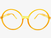 Oversized Vintage Retro Style Clear Lens EYEGLASSES X-Large Round Orange Frame 80828