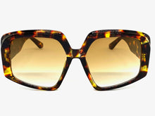 Oversized Vintage Retro Style SUNGLASSES Large Tortoise Frame 1113
