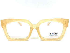 Classic Vintage Retro Style Blue Light Blocking Computer EYEGLASSES Large Thick Cream Frame 2016