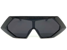 Exaggerated Modern Retro Futuristic Style SUNGLASSES Funky Black Frame 80678