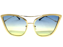 Classic Vintage Retro Cat Eye Style SUNGLASSES Funky Gold Frame A305