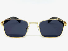 Classy Elegant Sophisticated Luxury Style SUNGLASSES Gold & Wooden Frame 27677