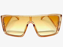 Futuristic Modern Rerto Blinder Shield Style SUNGLASSES Light Peach Frame 6513