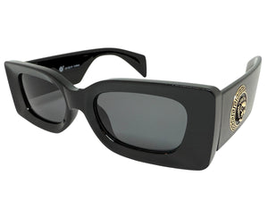 Classic Hardcore Biker Gangster Style SUNGLASSES Black Frame - Dark Lens 5015