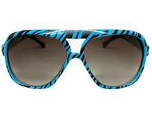 Oversized Exaggerated Vintage Retro Style SUNGLASSES Large Zebra - Tiger Print Frame 1166