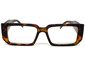 Classy Modern Contemporary Style Clear Lens EYEGLASSES Thick Tortoise Frame 81254